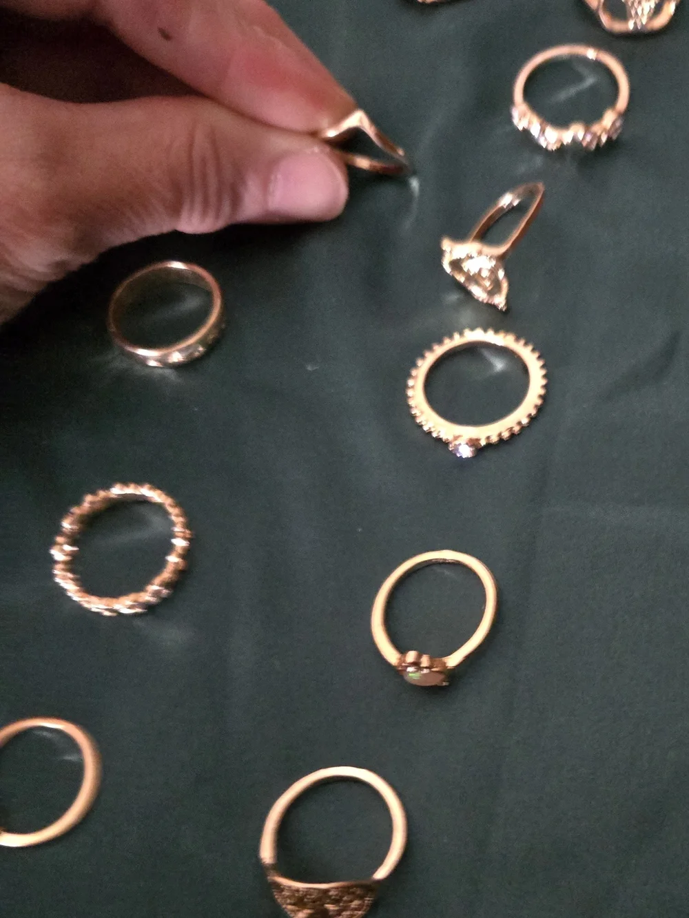 Gold-Tone Mixed Stackable Rings Set, Lot Of 120